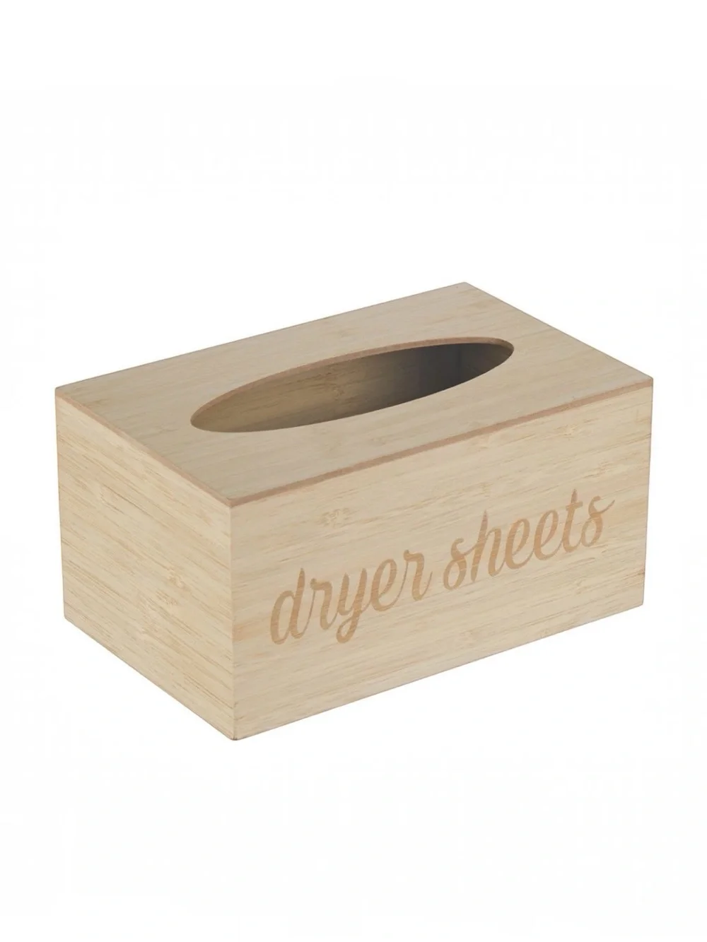 Natural Wood Dryer Sheets Holder Box